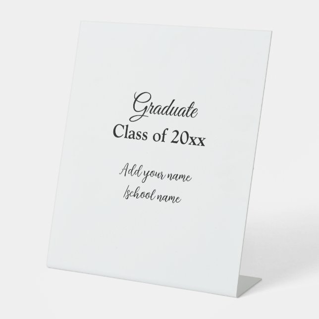 Signe De Table Félicitations de graduation simples clas d'ajout m (Recto)