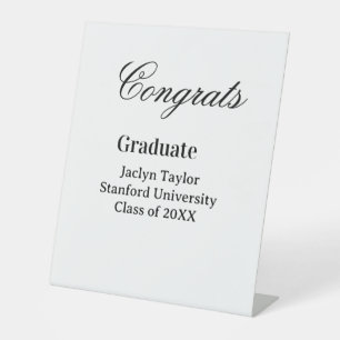 Signe De Table Félicitations diplômé nom université nom promotion