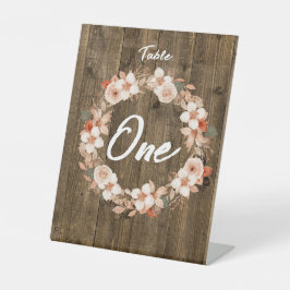 Signe De Table Ferme rustique Boho Bois Grain & Fleurs