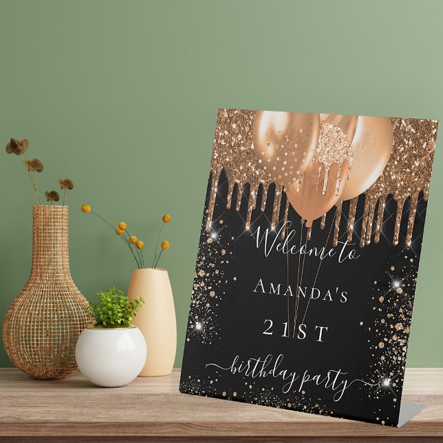 Signe De Table fête d'anniversaire bienvenue parties scintillant  (Créateur téléchargé)
