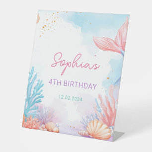 Signe De Table Fête d'anniversaire de la sirène