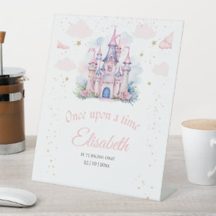 Signe De Table Fête d'anniversaire de princesse Conte de fées Châ