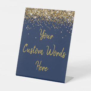 Signe De Table Fête d'anniversaire personnalisée Votre texte ici