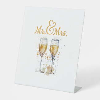 Signe De Table Fête de M. & Mme Champagne