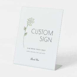 Signe De Table Fête de naissance de bébé floral en fleurs