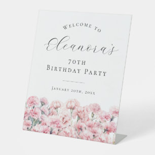 Signe De Table Fête des 70 ans Fleur de naissance de janvier Bien