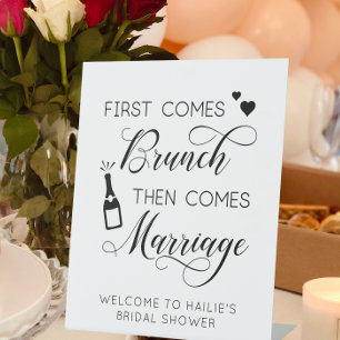 Signe De Table Fête des mariées d'abord vient Brunch