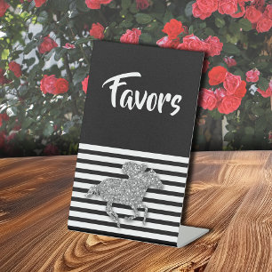 Signe De Table Fête des mariées de hippocampe argenté Faveurs