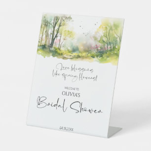 Signe De Table Fête des mariées de printemps rustique Woodland