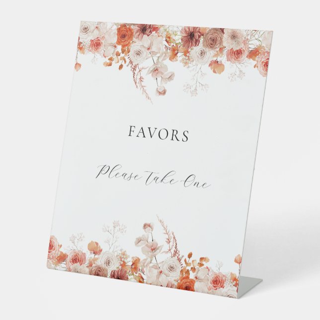 Signe De Table Fête des mariées florale automne (Recto)