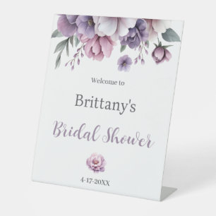 Signe De Table Fête des mariées Lavender Aquarelle Florale