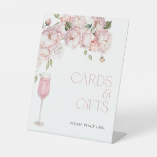 Signe De Table Fête des mariées rose moderne Cadeaux & Cartes