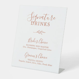 Signe De Table Feuille minimale Terracotta Orange Signature Boi