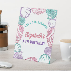 Signe De Table Filles Coquillages Anniversaire