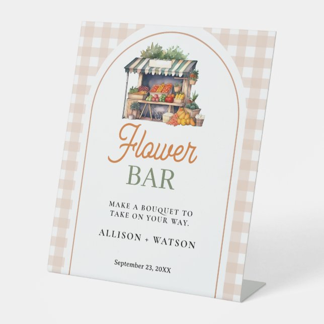 Signe De Table Fleur de douche nuptiale du marché Signal (Recto)