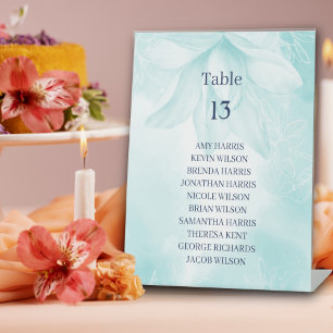 Signe De Table Fleur de Magnolia Ethereal, numéro de table du Mar