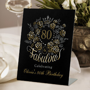 Signe De Table Fleur de Noir Or 80 & Fabuluxx Anniversaire de Nai