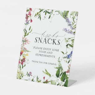 Signe De Table Fleur sauvage d'été Aquarelle douche Bouquet Bar