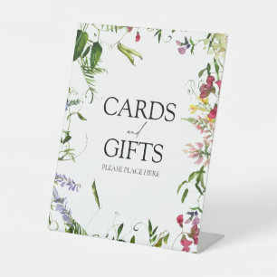 Signe De Table Fleur sauvage d'été moderne Calligraphie Mariage c