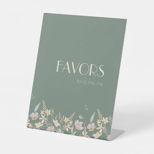 Signe De Table Fleur sauvage Sage Déco Faveurs de mariage (Recto)
