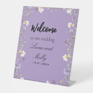 Signe De Table Fleur sauvage violet mariage Floral été