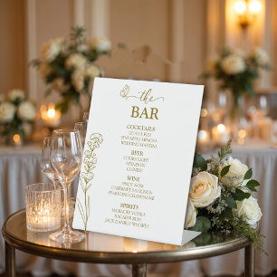 Signe De Table Fleurs de prairie "Le Bar" Mariage