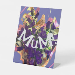 Signe De Table Fleurs violettes