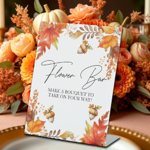 Signe De Table Flower Bar Fall Boho Floral Fête des mariées