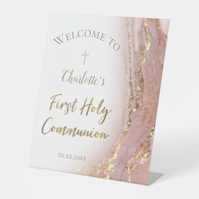 Signe De Table fluid marble | First Communion (Recto)