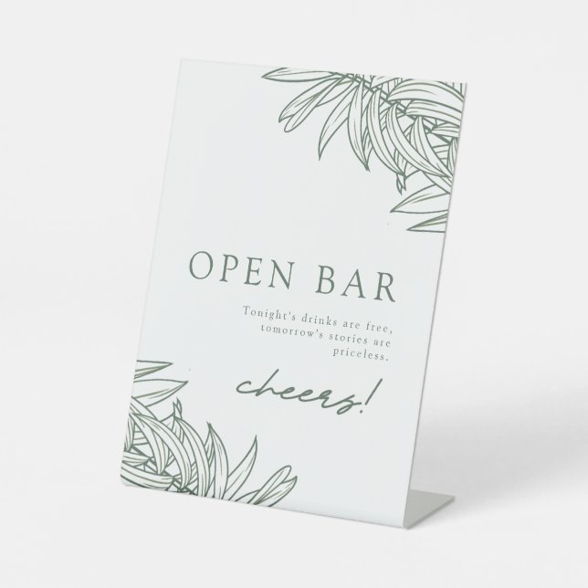 Signe De Table Forest Green Simple Botanique Open Bar (Recto)