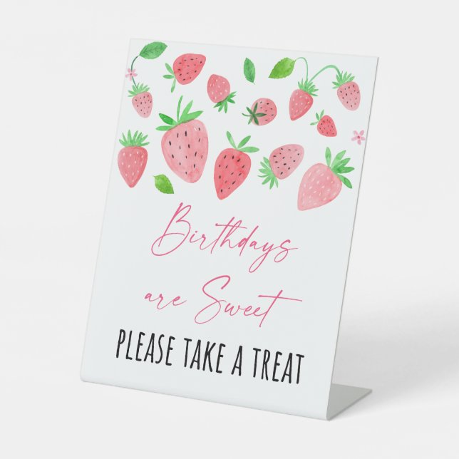 Signe De Table Fraise Berry Sweet Anniversaire Treat (Recto)