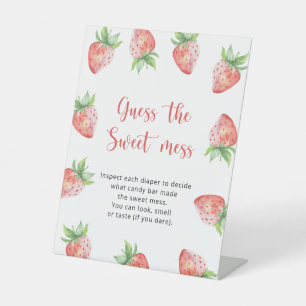 Signe De Table Fraises - jeu devinez le doux désordre