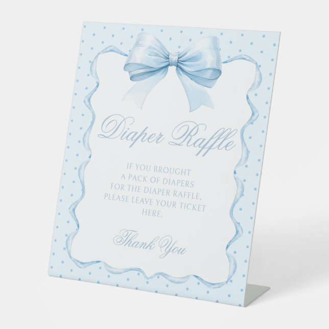 Signe De Table Français bleu bébé garçon douche diaper tomette (Recto)