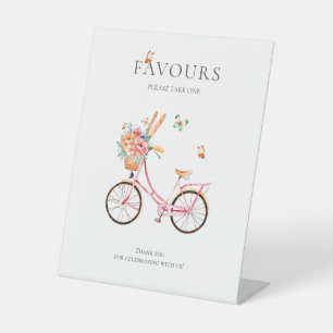 Signe De Table French Pink Vintage Bicycle Privilèges