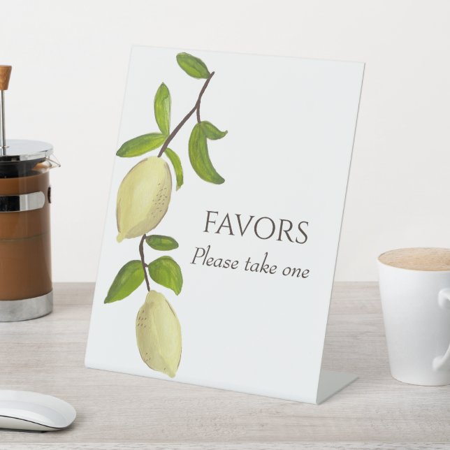 Signe De Table Fresh Citrus Painted Lemons Modern Mediterranean (In SItu)