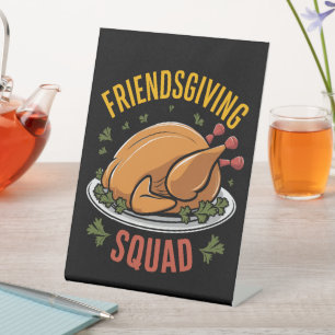 Signe De Table Friendsgiving Squad Turquie Diner Correspondance c