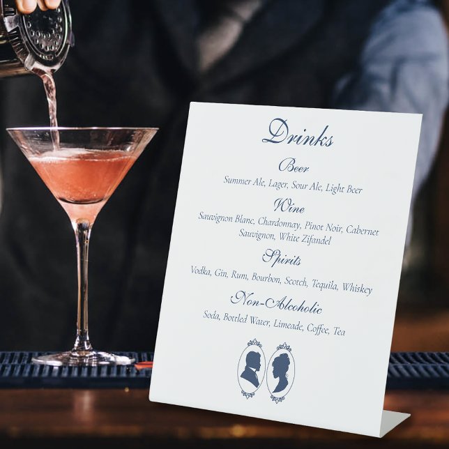 Signe De Table Gay Grooms Regency Roses bleus (Créateur téléchargé)