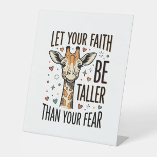 Signe De Table Girafe de foi Design de chemise vintage inspirant_