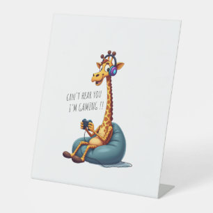 Signe De Table Girafe de jeu drôle pour garçons hommes jeu vidéo