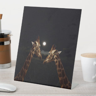 Signe De Table Giraffe Love In the Moonlight