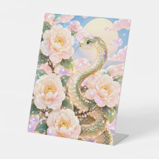 Signe De Table Glossy Snake Floral Art
