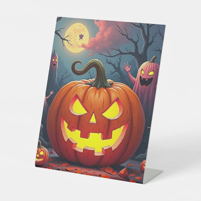 Signe De Table Goblins déplaisants d'Halloween (Recto)