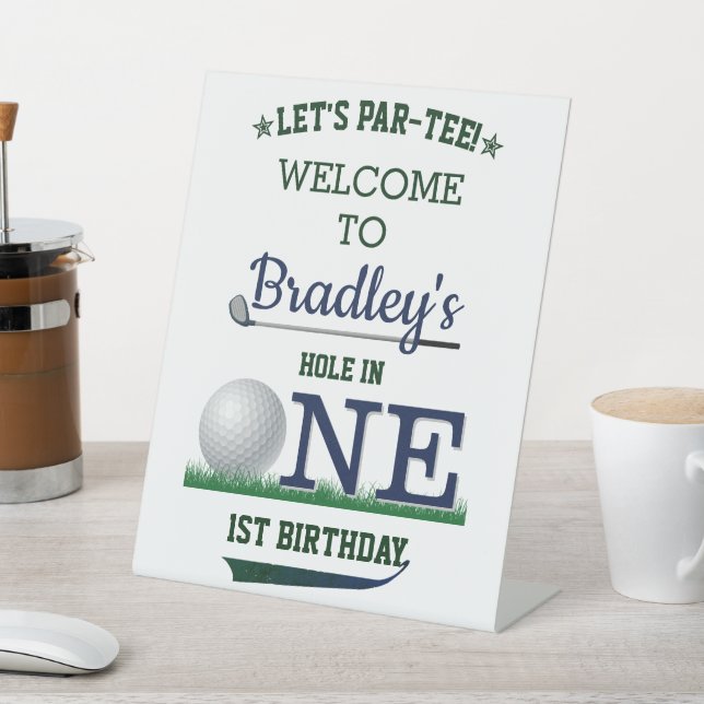 Signe De Table Golf PAR-TEE 1er anniversaire Bienvenue (In SItu)