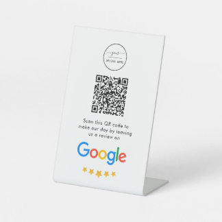 Signe De Table Google Avis | Business Review Link QR Code