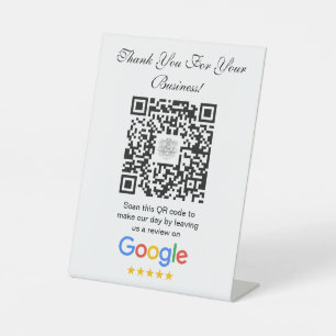 Signe De Table Google Avis Business Review Link QR Code