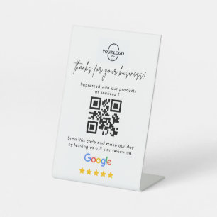 Signe De Table Google Avis   Code QR de l'examen des entreprises