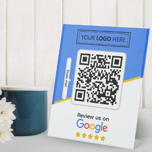 Signe De Table Google Avis   Code QR de lien d'avis d'entreprise