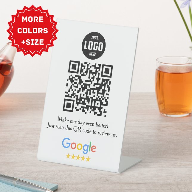 Signe De Table Google Review QR Code Pedestal Sign for Business (Google Review QR Code Pedestal Sign for Business)