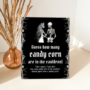 Signe De Table Gothique Halloween Devinez Combien De Candy Corn J