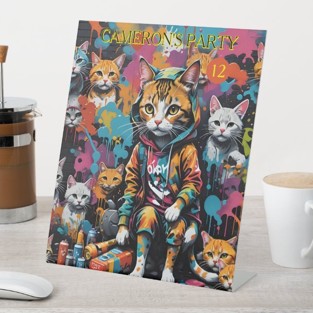 Signe De Table Graffiti Legend Street Chat 12e anniversaire (In SItu)